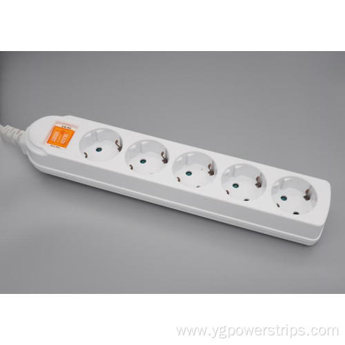 5-Outlet EU/Germany Standard Power Strip